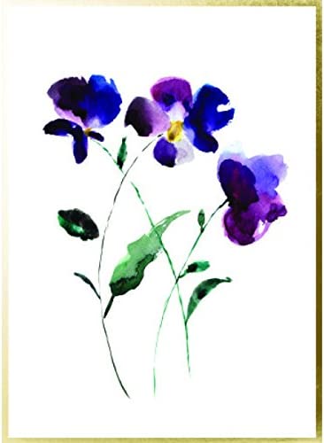 Graphique Watercolor Flowers Greeting Cards | 20 Pack | All Occasion Blank Note Cards with Envelopes | 4 Assorted Floral Designs with Gold Foil Borders | Boxed Set for Personalized Notes | 4.25" x 6" - Image 4